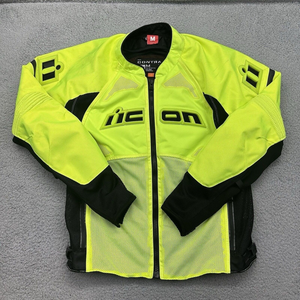 Icon Motosports Mens Medium Contra 2 Mesh‎ Motorcycle Riding Protection Jacket